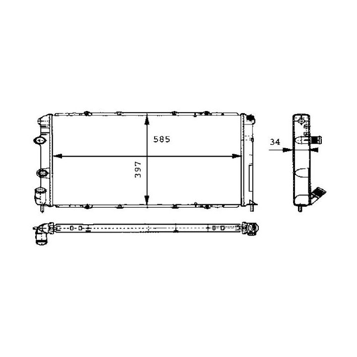 Radiatorius, variklio aušinimas MAHLE CR 434 000S