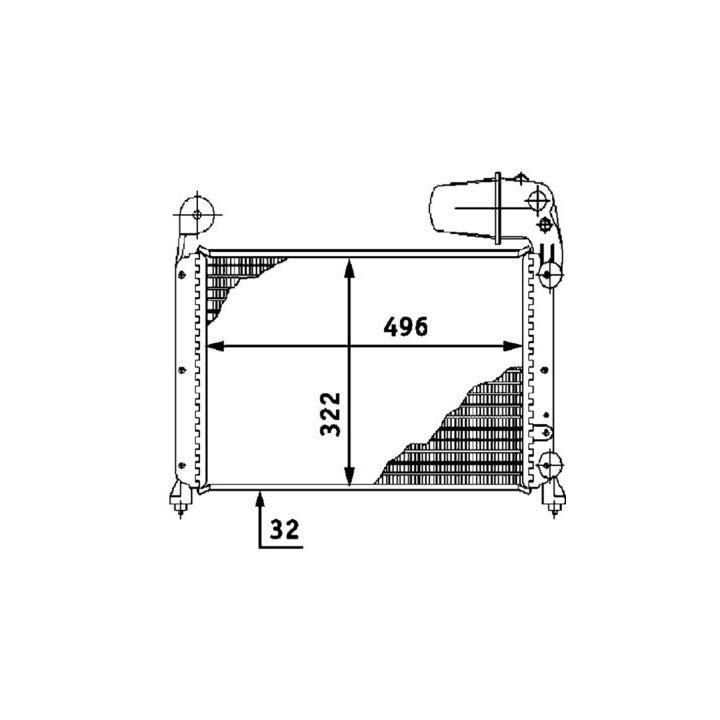 Radiatorius, variklio aušinimas MAHLE CR 448 000S