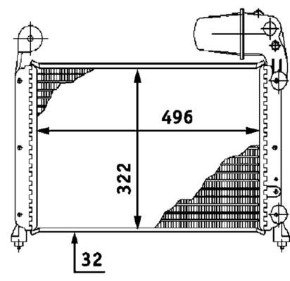 Radiatorius, variklio aušinimas MAHLE CR 448 000S