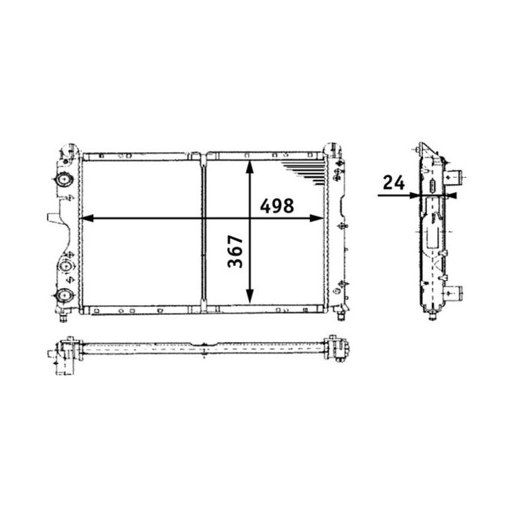 Radiatorius, variklio aušinimas MAHLE CR 450 000S
