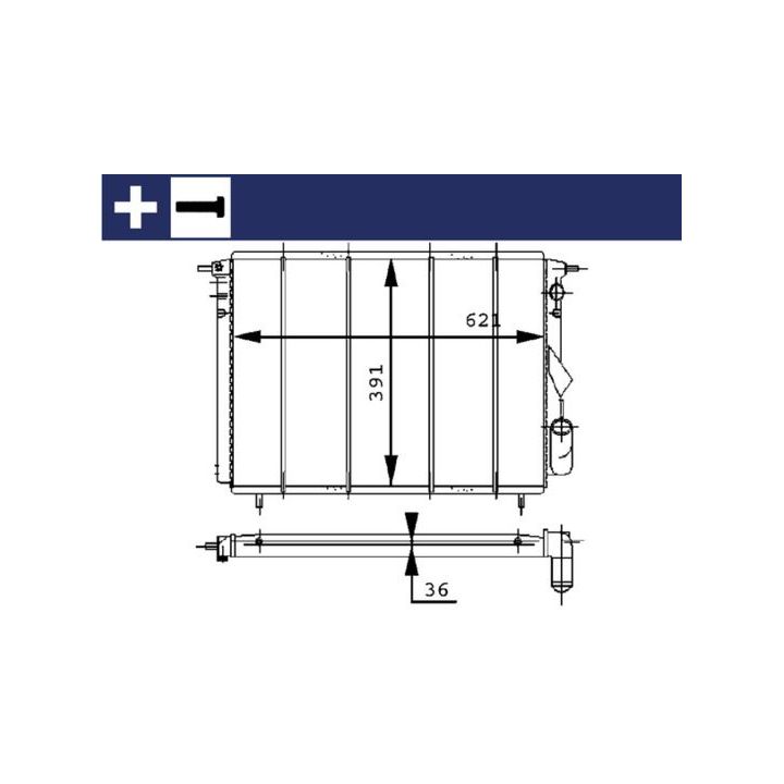 Radiatorius, variklio aušinimas MAHLE CR 452 000S