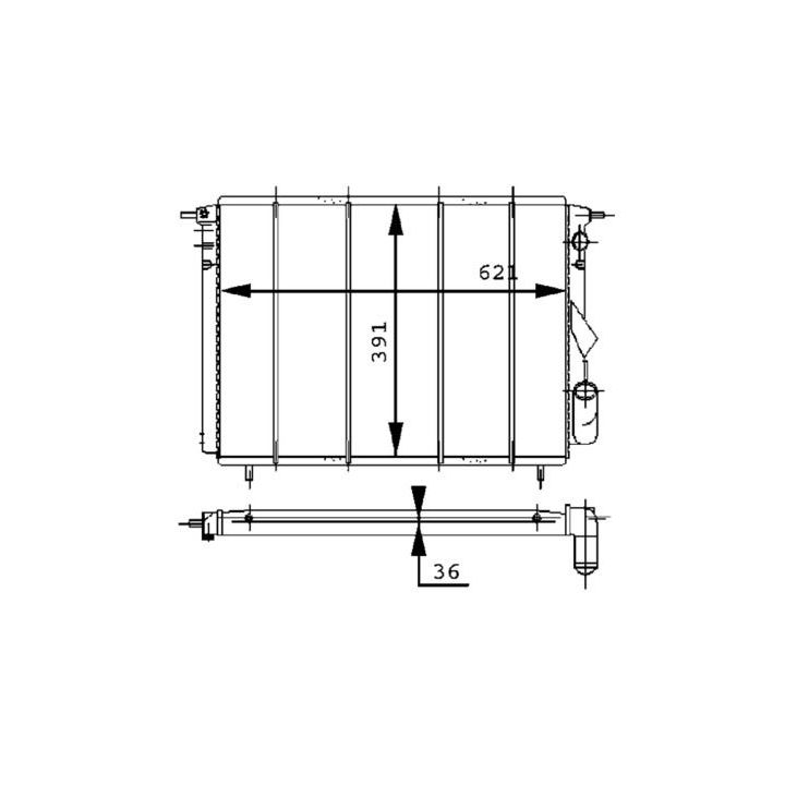 Radiatorius, variklio aušinimas MAHLE CR 452 000S