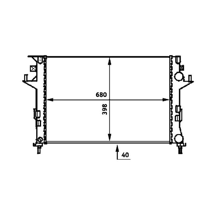 Radiatorius, variklio aušinimas MAHLE CR 460 000P