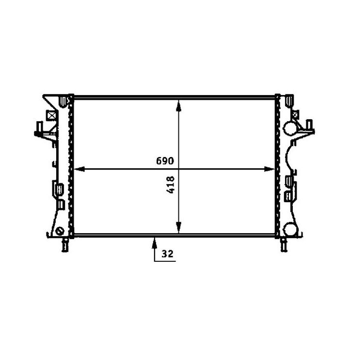 Radiatorius, variklio aušinimas MAHLE CR 461 000S