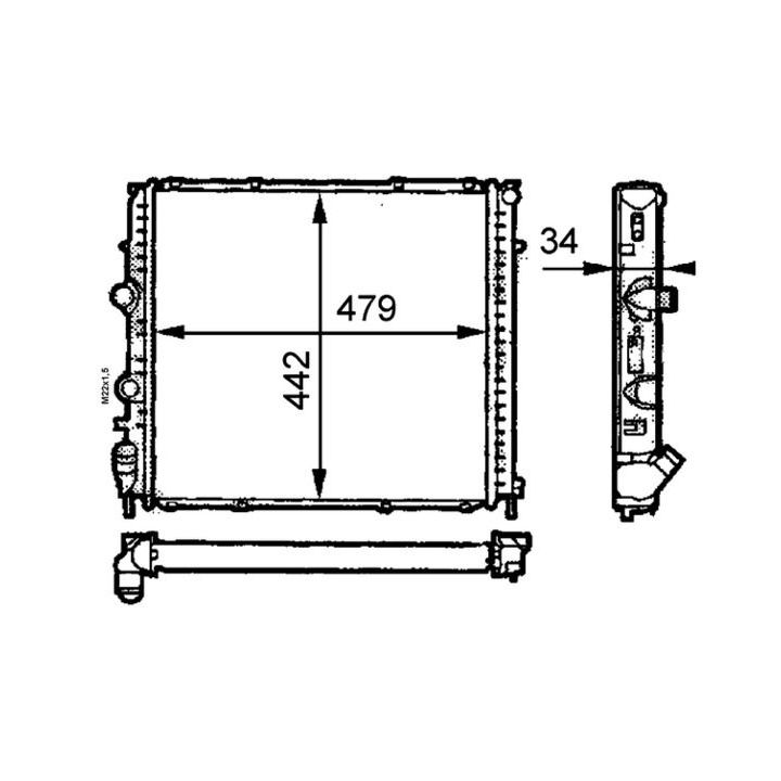 Radiatorius, variklio aušinimas MAHLE CR 465 000S