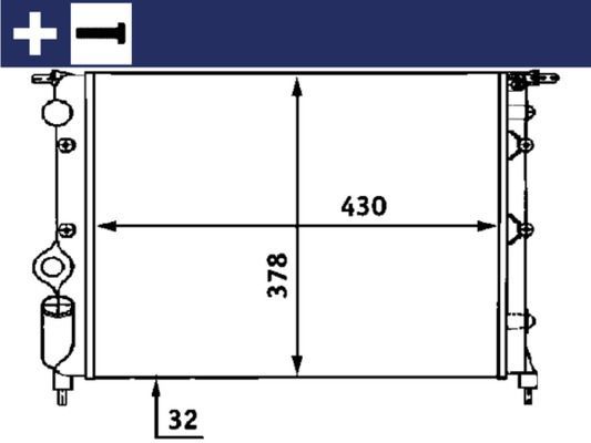 Radiatorius, variklio aušinimas MAHLE CR 476 000S