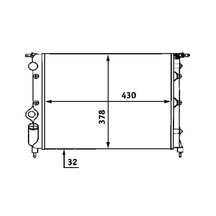 Radiatorius, variklio aušinimas MAHLE CR 476 000S