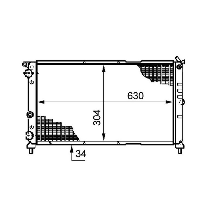 Radiatorius, variklio aušinimas MAHLE CR 489 000S