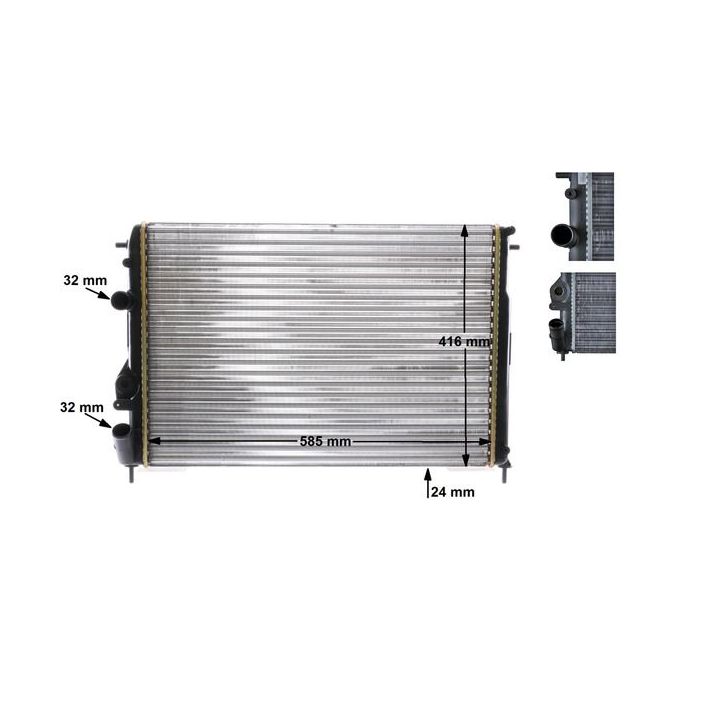 Radiatorius, variklio aušinimas MAHLE CR 493 000S