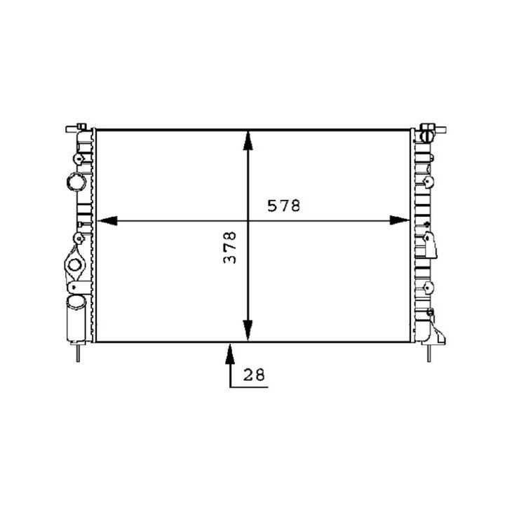 Radiatorius, variklio aušinimas MAHLE CR 494 000S