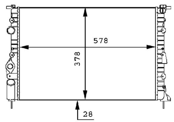 Radiatorius, variklio aušinimas MAHLE CR 494 000S