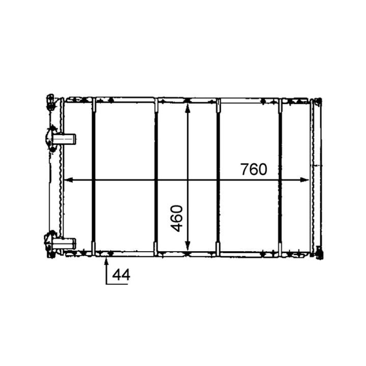 Radiatorius, variklio aušinimas MAHLE CR 526 000S