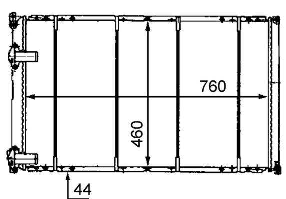 Radiatorius, variklio aušinimas MAHLE CR 526 000S