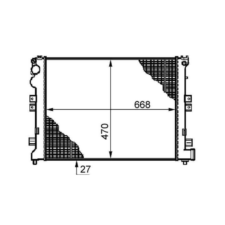 Radiatorius, variklio aušinimas MAHLE CR 587 000S