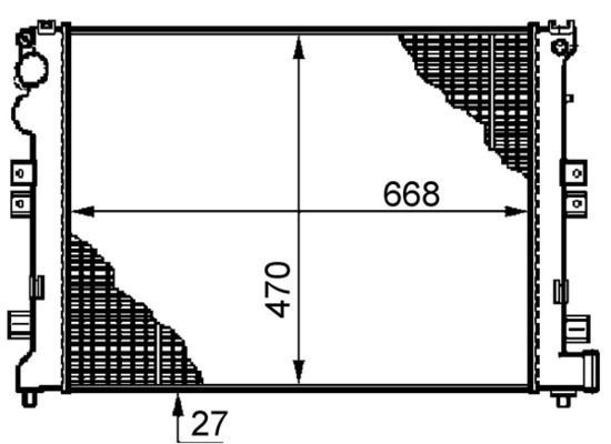 Radiatorius, variklio aušinimas MAHLE CR 587 000S