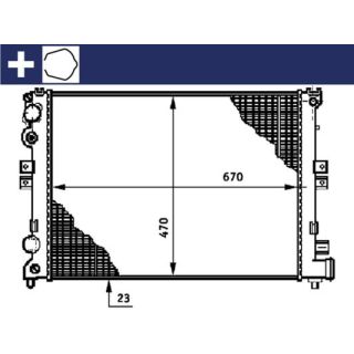 Radiatorius, variklio aušinimas MAHLE CR 592 000S