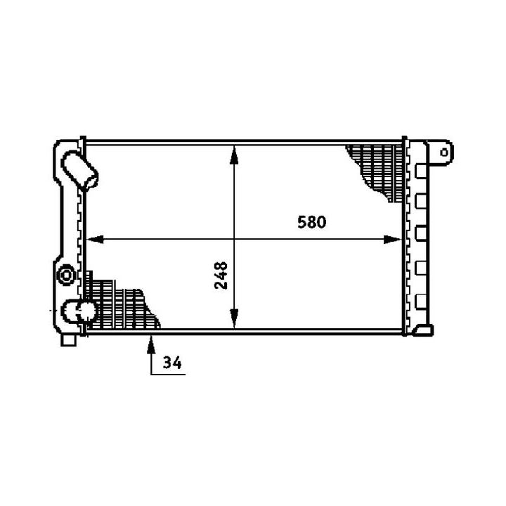 Radiatorius, variklio aušinimas MAHLE CR 597 000S