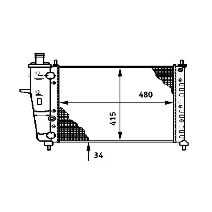Radiatorius, variklio aušinimas MAHLE CR 598 000S