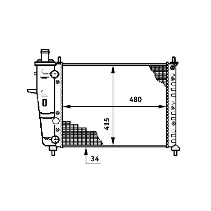 Radiatorius, variklio aušinimas MAHLE CR 599 000S