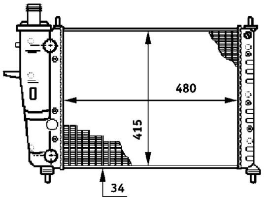 Radiatorius, variklio aušinimas MAHLE CR 599 000S