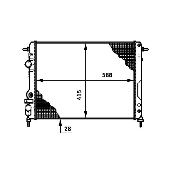 Radiatorius, variklio aušinimas MAHLE CR 602 000P