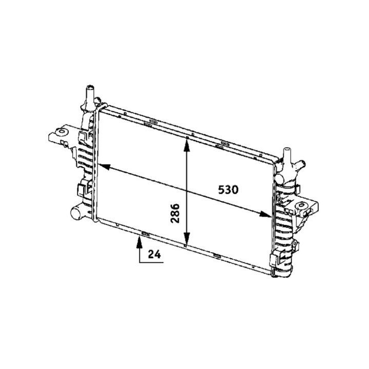 Radiatorius, variklio aušinimas MAHLE CR 609 000S