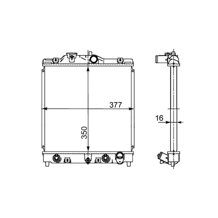 Radiatorius, variklio aušinimas MAHLE CR 611 000S