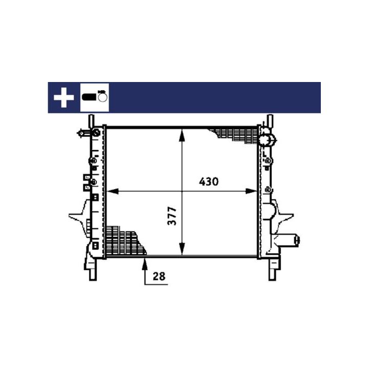 Radiatorius, variklio aušinimas MAHLE CR 614 000S