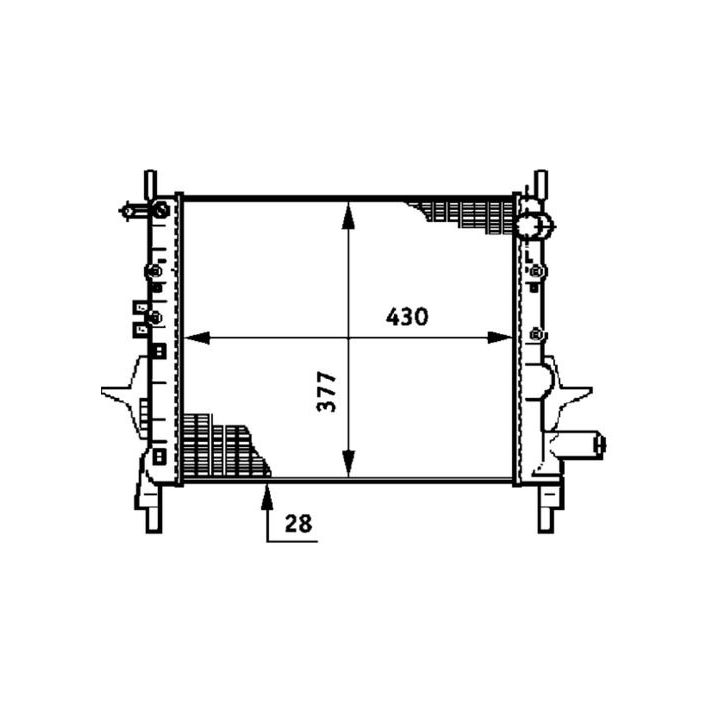 Radiatorius, variklio aušinimas MAHLE CR 614 000S