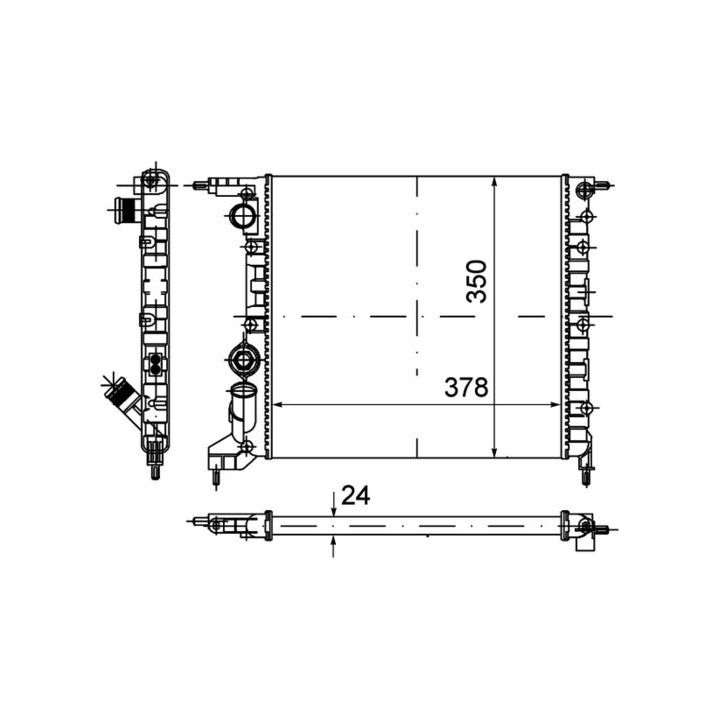 Radiatorius, variklio aušinimas MAHLE CR 615 000P