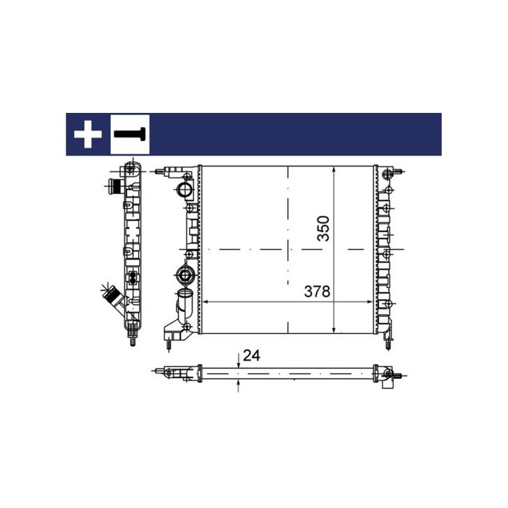 Radiatorius, variklio aušinimas MAHLE CR 615 000S