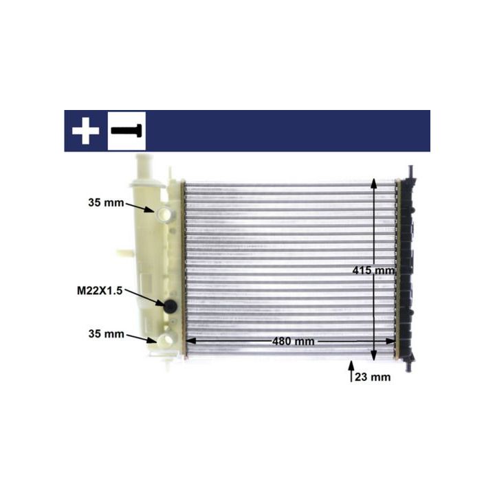 Radiatorius, variklio aušinimas MAHLE CR 630 000S
