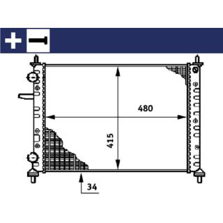 Radiatorius, variklio aušinimas MAHLE CR 631 000S