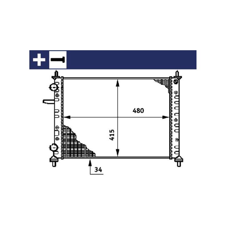 Radiatorius, variklio aušinimas MAHLE CR 631 000S