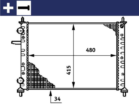 Radiatorius, variklio aušinimas MAHLE CR 631 000S