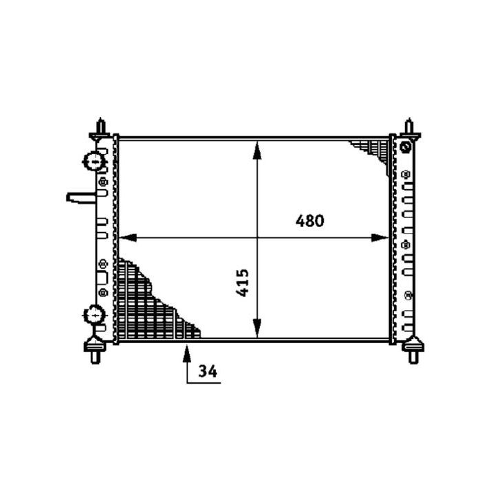 Radiatorius, variklio aušinimas MAHLE CR 631 000S