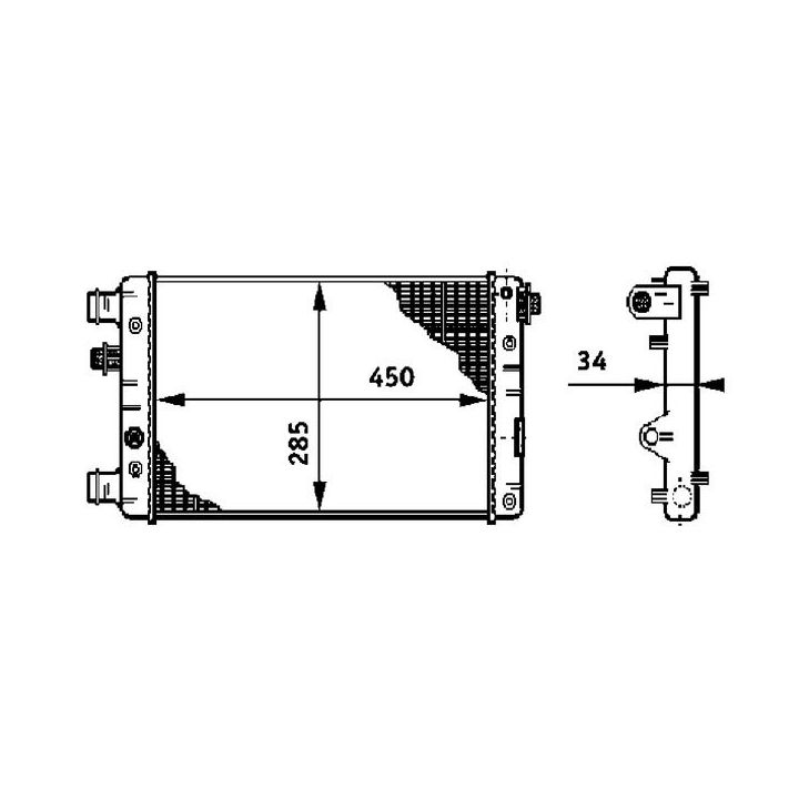 Radiatorius, variklio aušinimas MAHLE CR 632 000S