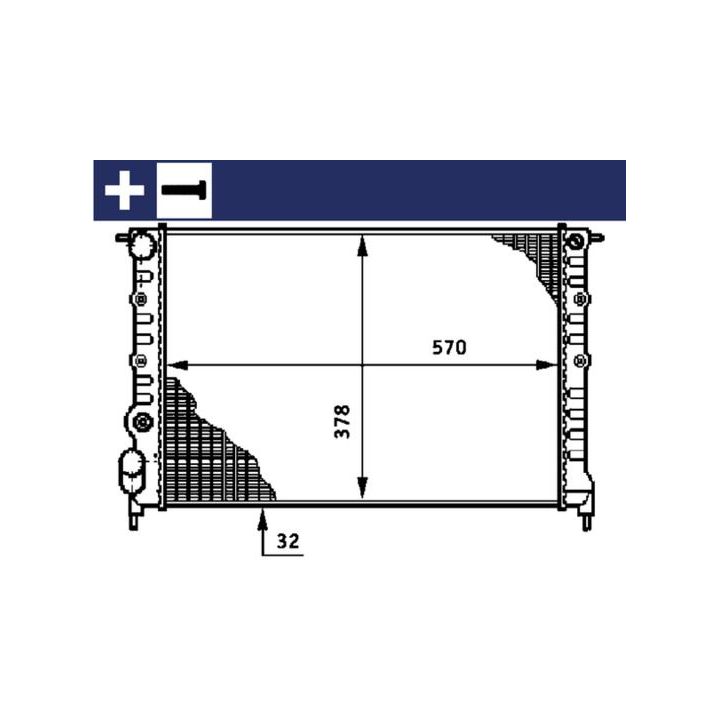 Radiatorius, variklio aušinimas MAHLE CR 638 000S