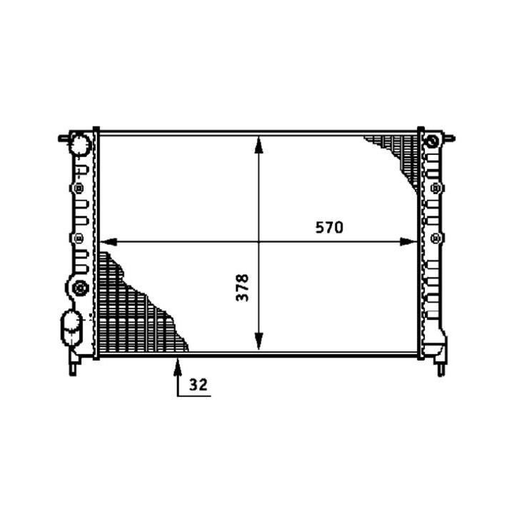 Radiatorius, variklio aušinimas MAHLE CR 638 000S