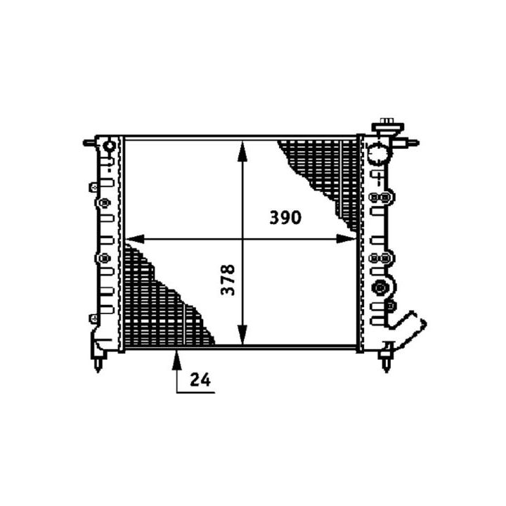 Radiatorius, variklio aušinimas MAHLE CR 642 000S