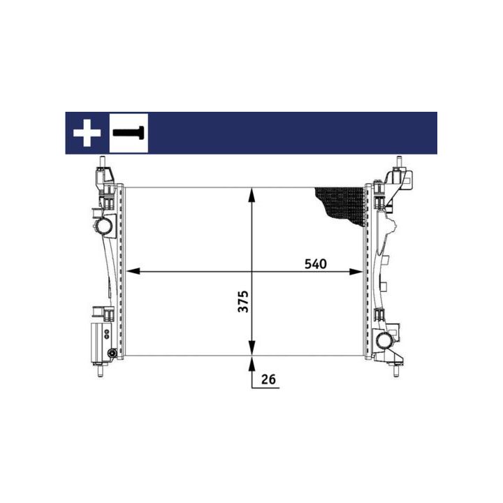 Radiatorius, variklio aušinimas MAHLE CR 773 000S