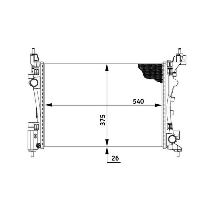 Radiatorius, variklio aušinimas MAHLE CR 773 000S
