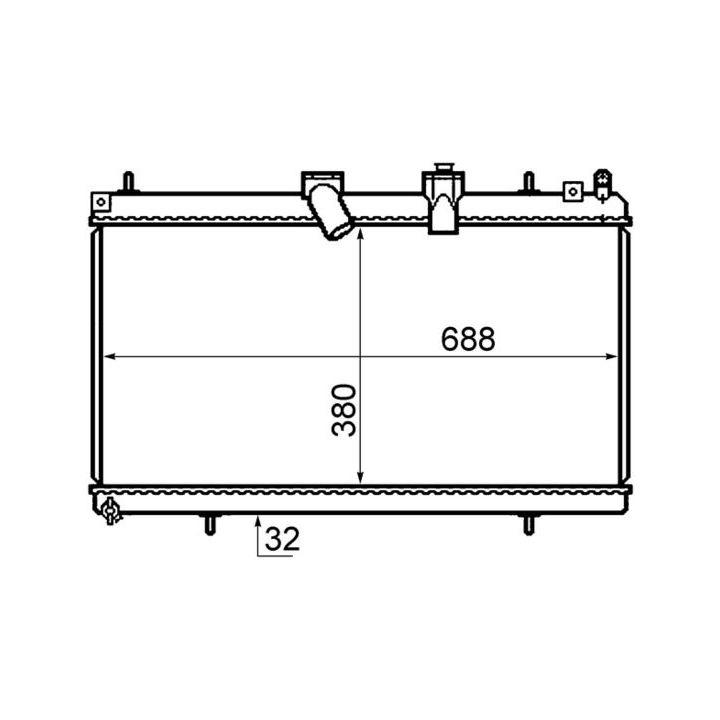 Radiatorius, variklio aušinimas MAHLE CR 802 000S
