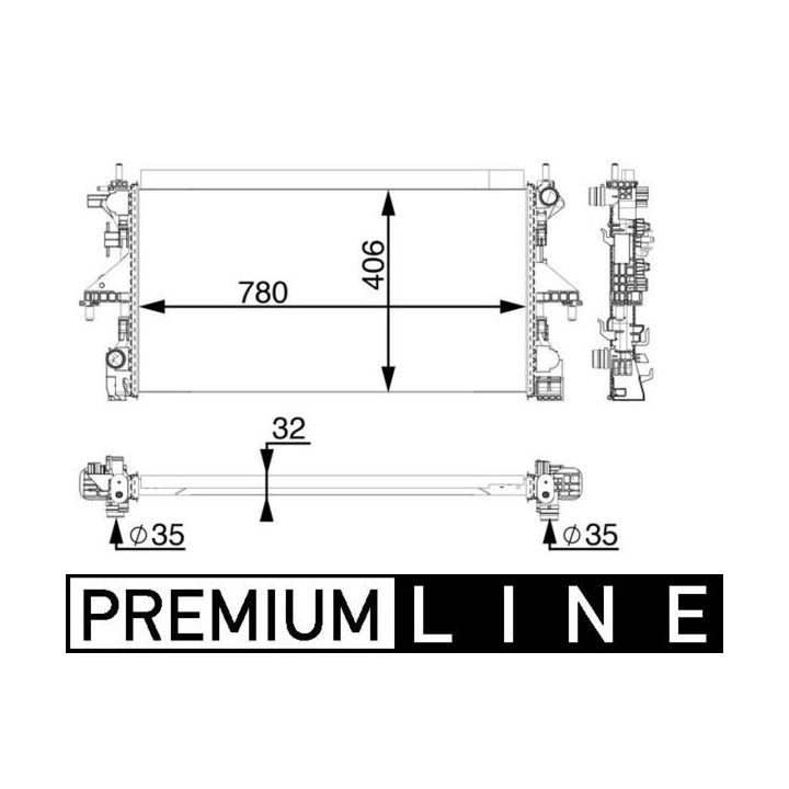 Radiatorius, variklio aušinimas MAHLE CR 806 000P