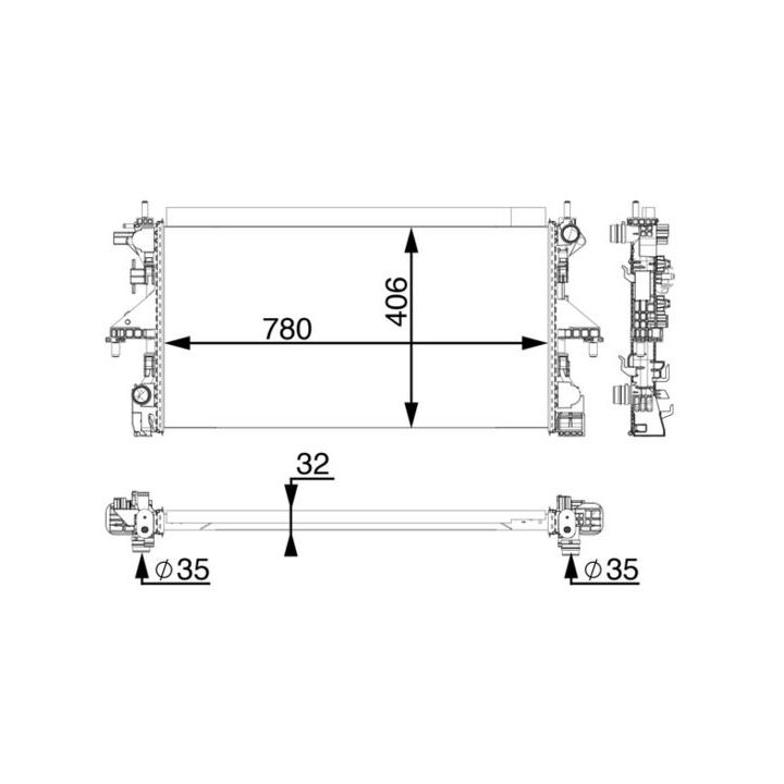 Radiatorius, variklio aušinimas MAHLE CR 806 000P