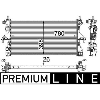 Radiatorius, variklio aušinimas MAHLE CR 808 000P