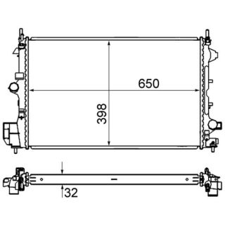 Radiatorius, variklio aušinimas MAHLE CR 835 000S