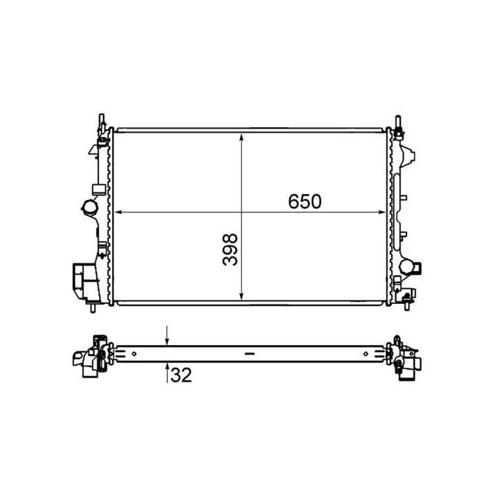 Radiatorius, variklio aušinimas MAHLE CR 835 000S