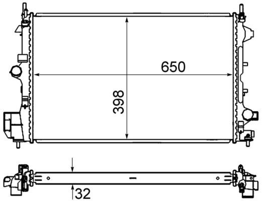 Radiatorius, variklio aušinimas MAHLE CR 835 000S