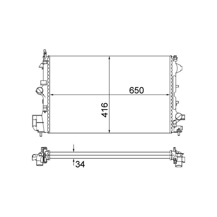 Radiatorius, variklio aušinimas MAHLE CR 835 001S